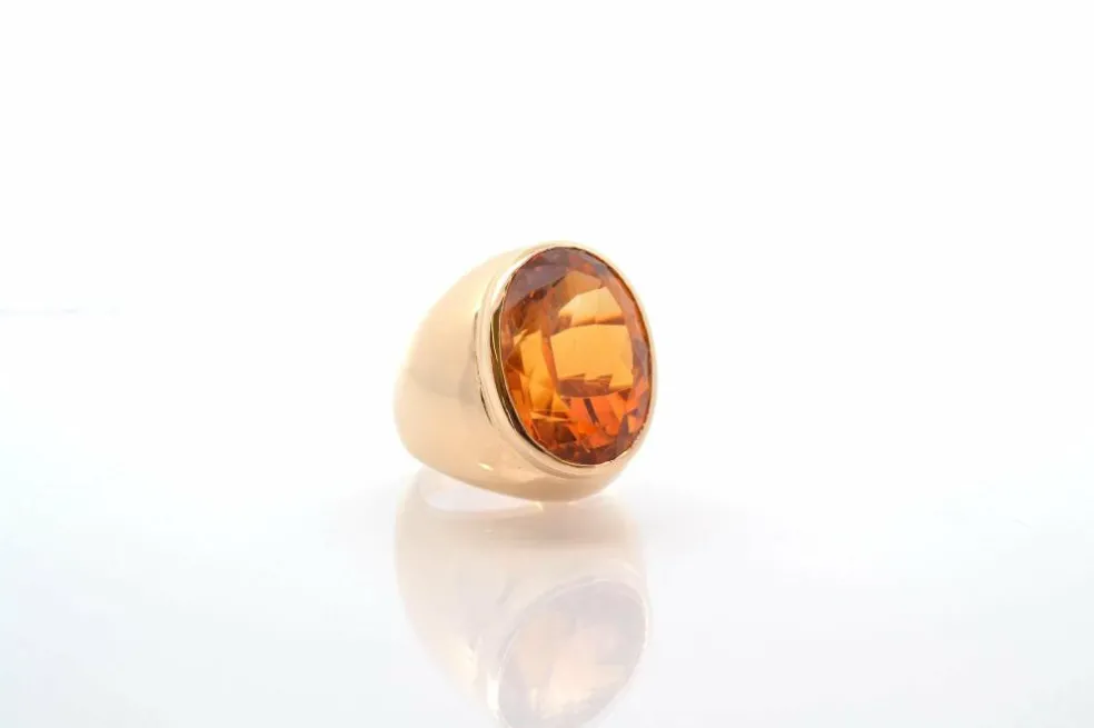 Bague vintage citrine 25cts
