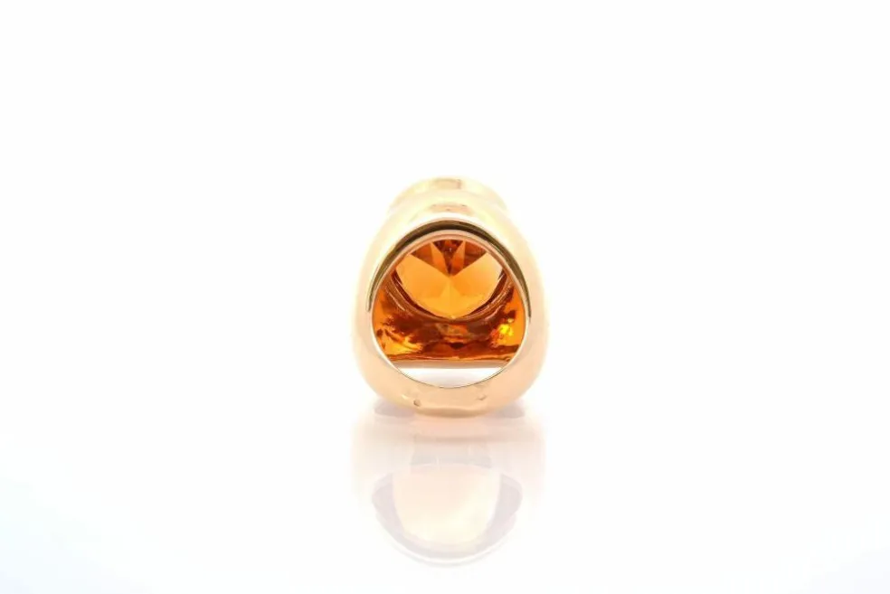 Bague vintage citrine 25cts