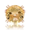 Bague vintage citrine et or