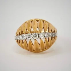 Bague Vintage Coquille, Diamants