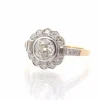 Bague vintage diamant en or et platine