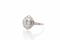 Bague vintage diamant en platine