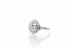 Bague vintage diamant en platine