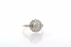 Bague vintage diamant en or et platine