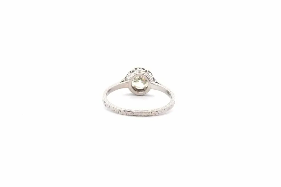 Bague vintage diamant en platine