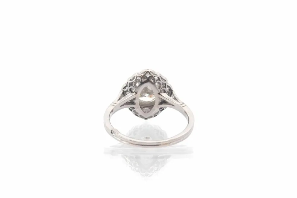 Bague vintage diamant en platine
