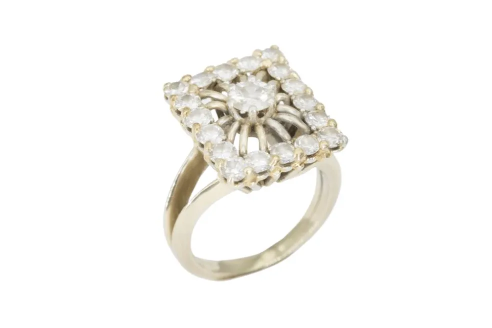 Bague vintage, diamant taille ancienne