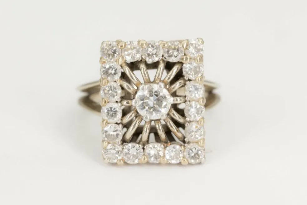 Bague vintage, diamant taille ancienne