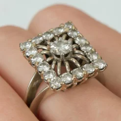 Bague vintage, diamant taille ancienne