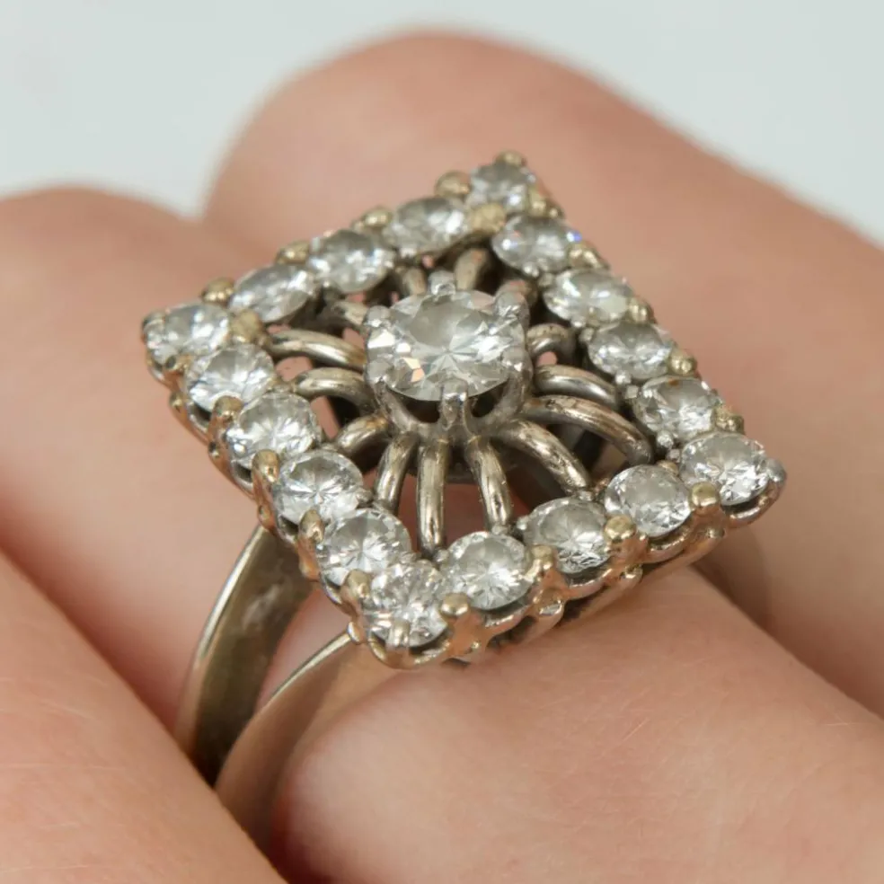 Bague vintage, diamant taille ancienne