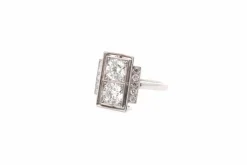 Bague vintage diamants en platine