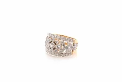 Bague vintage diamants en or et platine