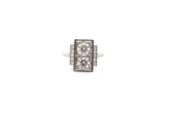 Bague vintage diamants en platine