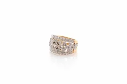 Bague vintage diamants en or et platine