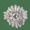 Bague vintage en or blanc et diamants