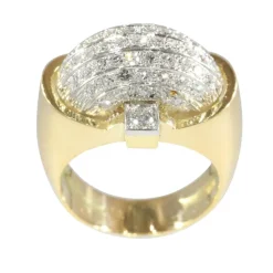 Bague vintage en or et diamants des années 1950
