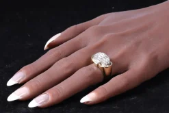 Bague vintage en or et diamants des années 1950