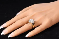 Bague vintage en or et diamants des années 1950