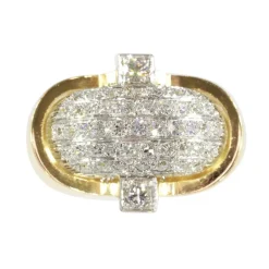 Bague vintage en or et diamants des années 1950