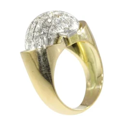 Bague vintage en or et diamants des années 1950