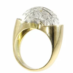 Bague vintage en or et diamants des années 1950