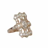 Bague vintage en or jaune et diamants