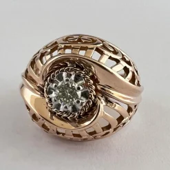 Bague Vintage en Or Jaune, Diamant