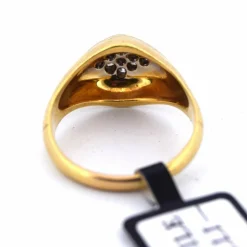 Bague vintage en or jaune et diamants des années 60