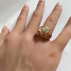 Bague Vintage en Or Jaune, Diamant