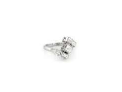 Bague Vintage en platine avec diamants