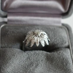 Bague Vintage Fleur Or 18 carats et Diamants