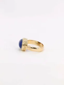 Bague vintage lapis lazuli or jaune