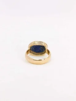 Bague vintage lapis lazuli or jaune