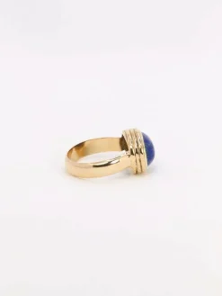 Bague vintage lapis lazuli or jaune