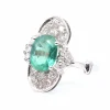 Bague Vintage émeraude & diamants