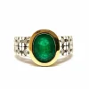 Bague vintage émeraude & diamants