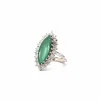 Bague vintage émeraude et diamants en or 18k