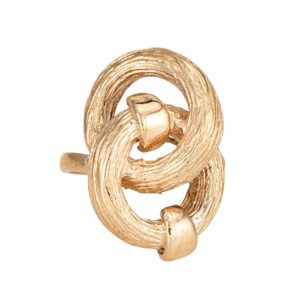 Bague Vintage Noeud Infini des Années 70 Or Jaune