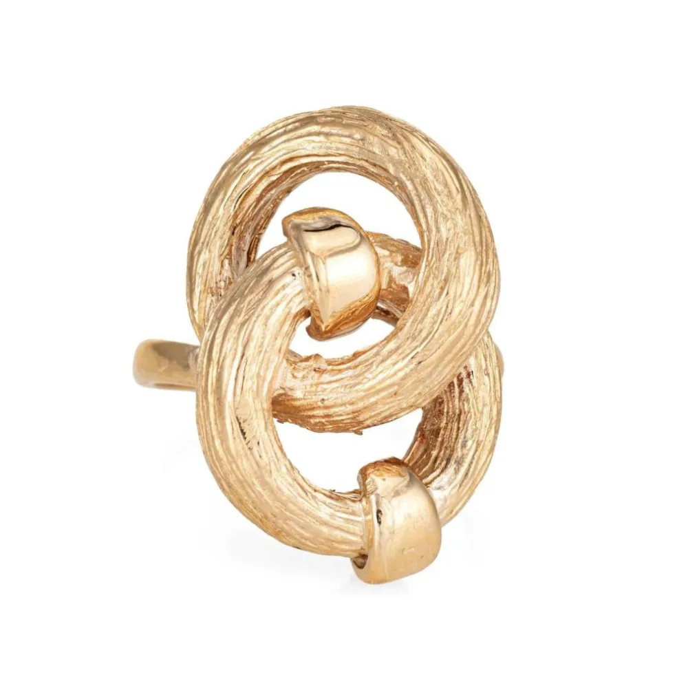 Bague Vintage Noeud Infini des Années 70 Or Jaune