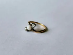 Bague vintage Opale et Diamants anciens
