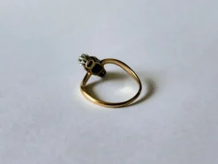 Bague vintage Opale et Diamants anciens