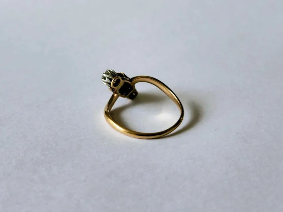 Bague vintage Opale et Diamants anciens