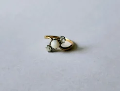 Bague vintage Opale et Diamants anciens