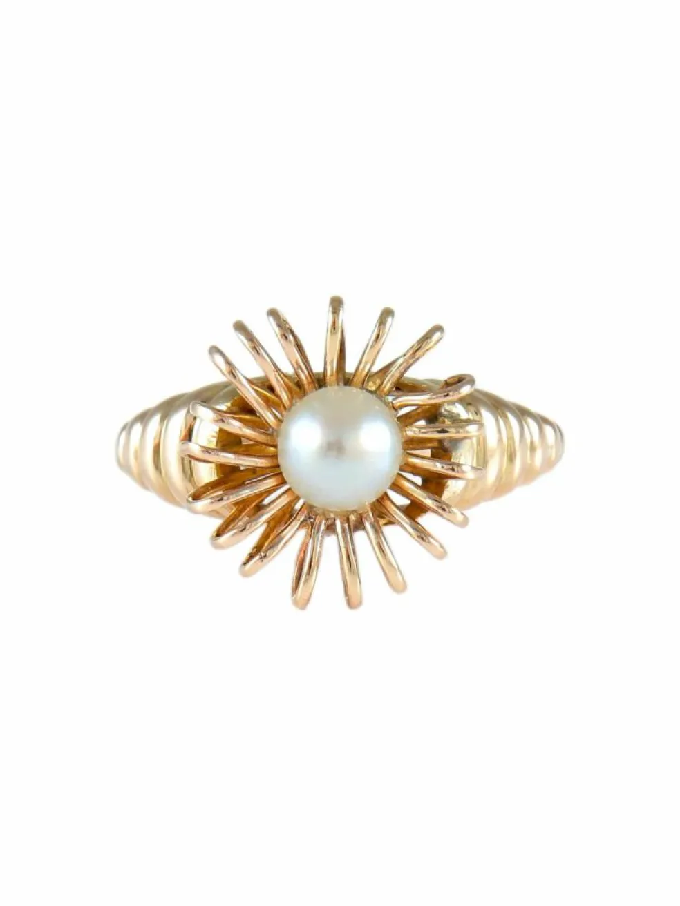 BAGUE "VINTAGE" OR & PERLE