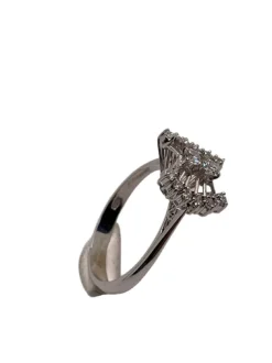 Bague vintage or blanc diamants