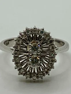 Bague vintage Or blanc Diamants