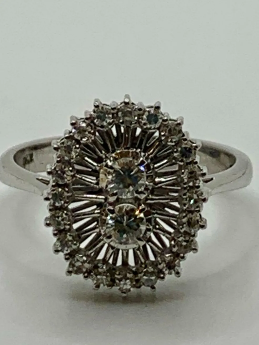 Bague vintage Or blanc Diamants