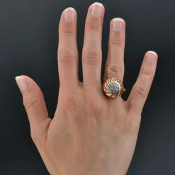 Bague vintage or diamants