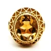 Bague Vintage Or jaune Citrine