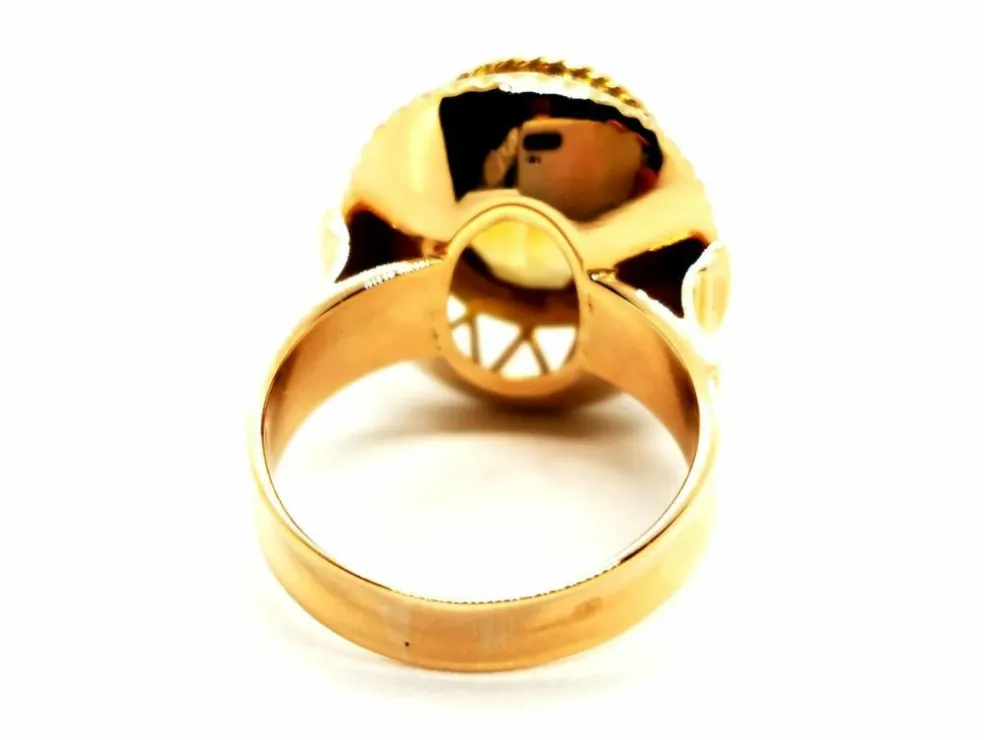 Bague Vintage Or jaune Citrine